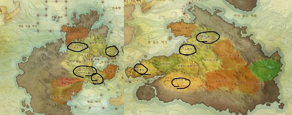 world bosses archeage map