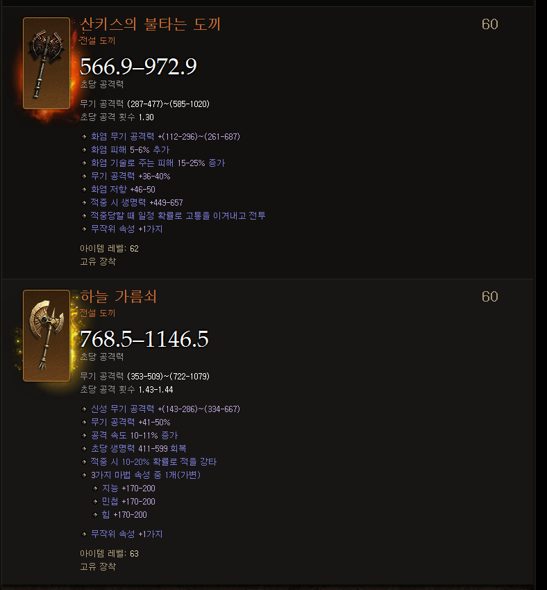 전설 도끼 : `산키스 도끼`와 `하늘 가름쇠` - 디아블로3 인벤 야만용사 - 디아블로3 인벤 전설 도끼 : `산키스 도끼`와 `하늘 가름쇠`
