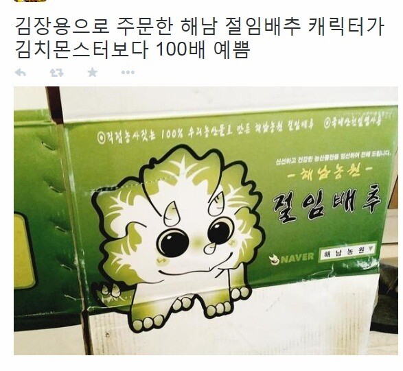 웹진 인벤 : 해남 농원의 배추 캐릭터 의인화 - 오픈이슈갤러리 해남 농원의 배추 캐릭터 의인화